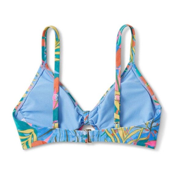 Kona Sol Size Small 4-6 Bright Multicolor Abstract Tropical Leaf Bikini Swim Top - Picture 4 of 7